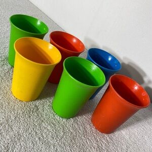 Vintage Tupperware 70s 80s Classic Bell Tumblers x6
